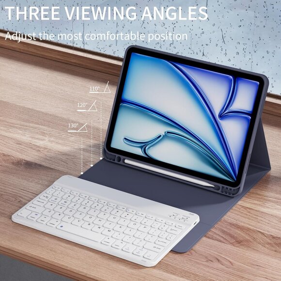 Keyboard Case for iPad Air 7th Gen 11" M3 2025/M2 2024 Air 5th/4th 10.9" - Picture 2 of 8